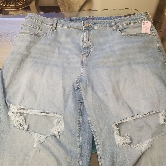 Wild Fable High Rise Distressed Baggy Jeans NWT Plus Sz. 26" X 31.5" Inseam - Picture 3 of 12